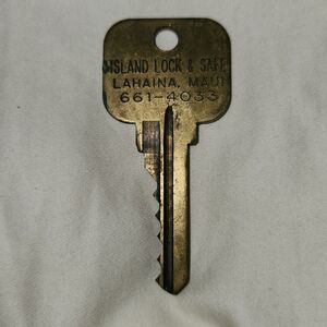 Island Lock & Safe Lahaina Maui Key Vintage